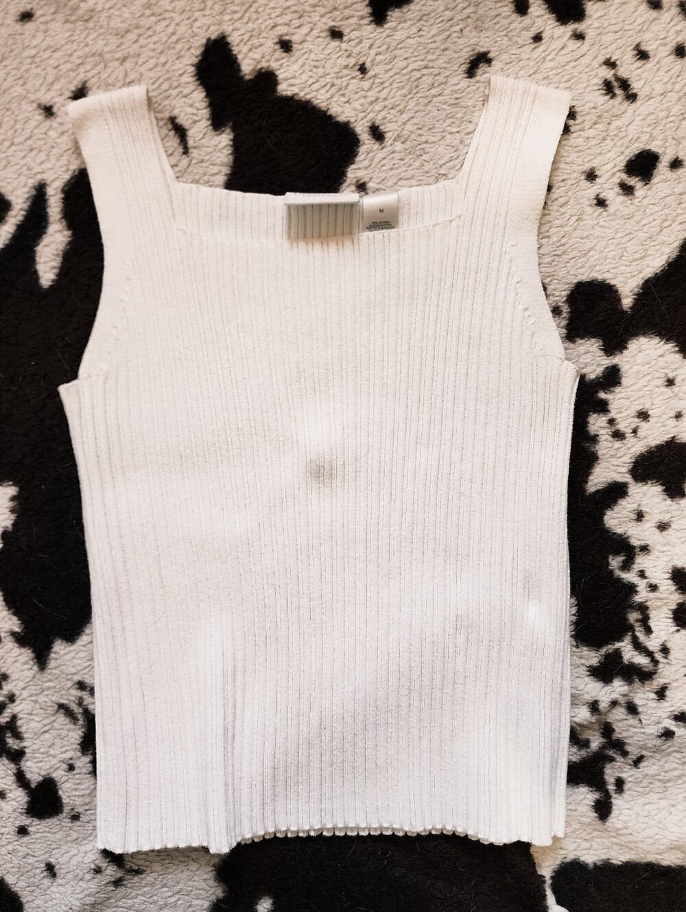"LIZ CLAIBORNE" WOMEN'S 90'S/Y2K KNIT TANK - WHITE